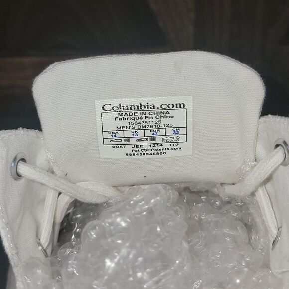 Columbia Vulc N Vent Boater Topsider Lace Shoes Seaside White Men's Size 14 - Picture 10 of 13